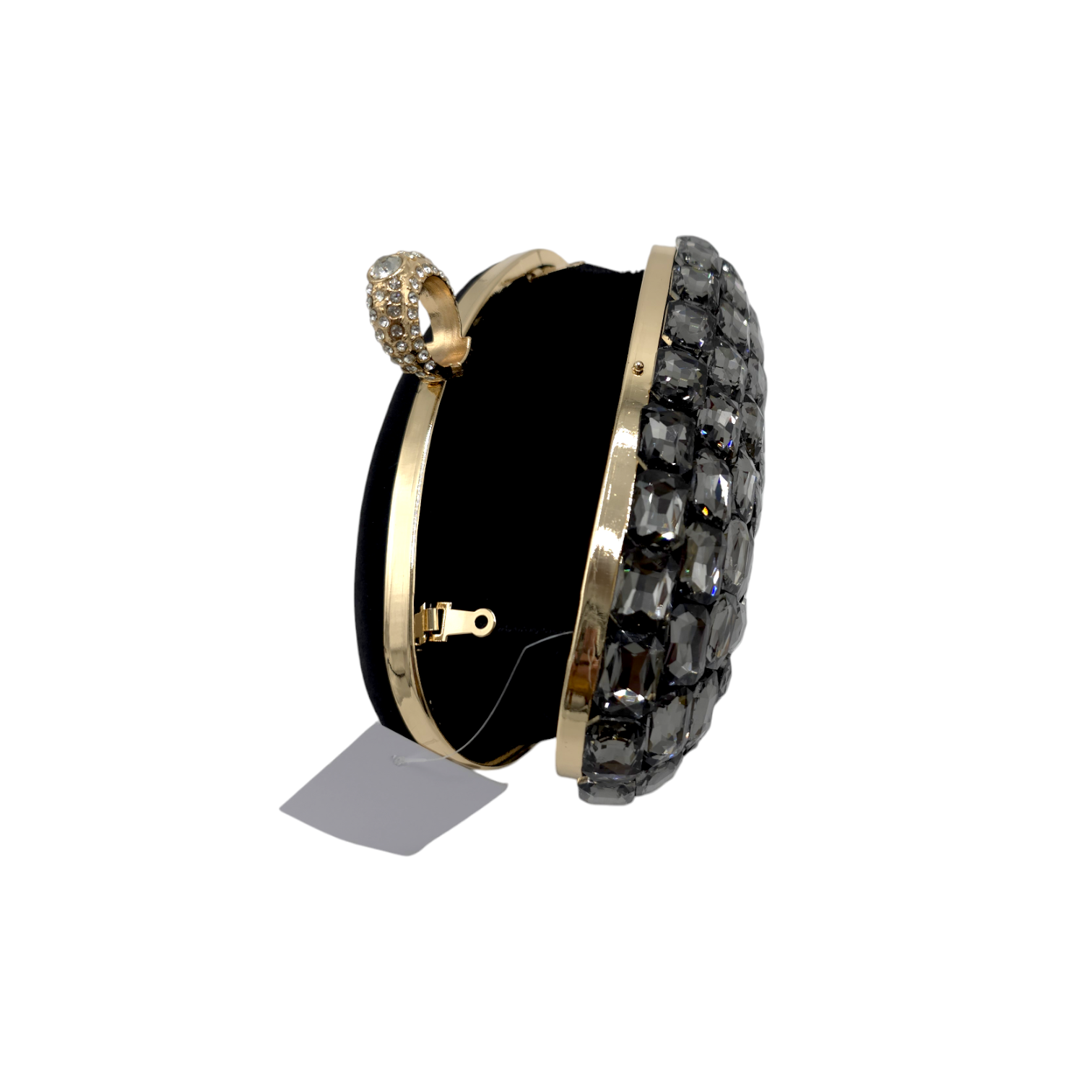Oval Shaped Mini Stone Clutch - Fashion Vogue 
