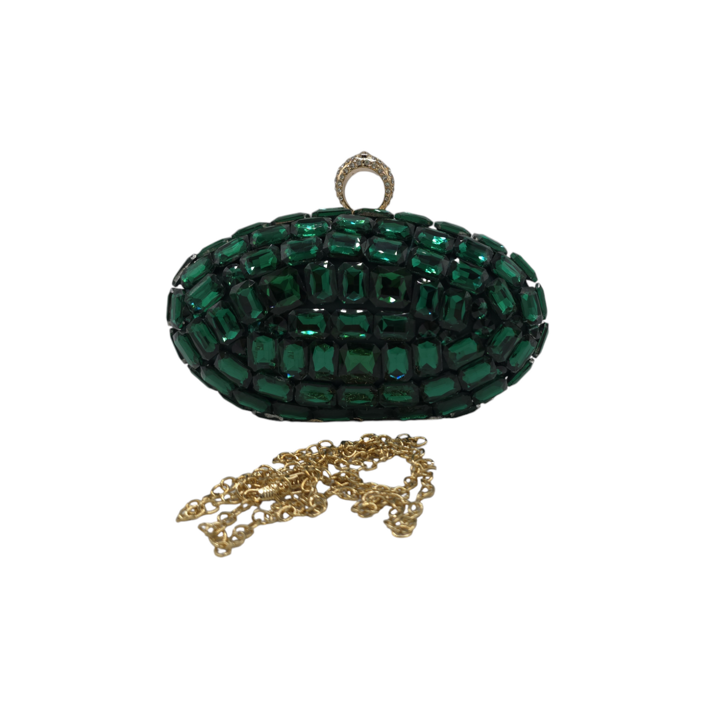 Oval Shaped Mini Stone Clutch - Fashion Vogue 