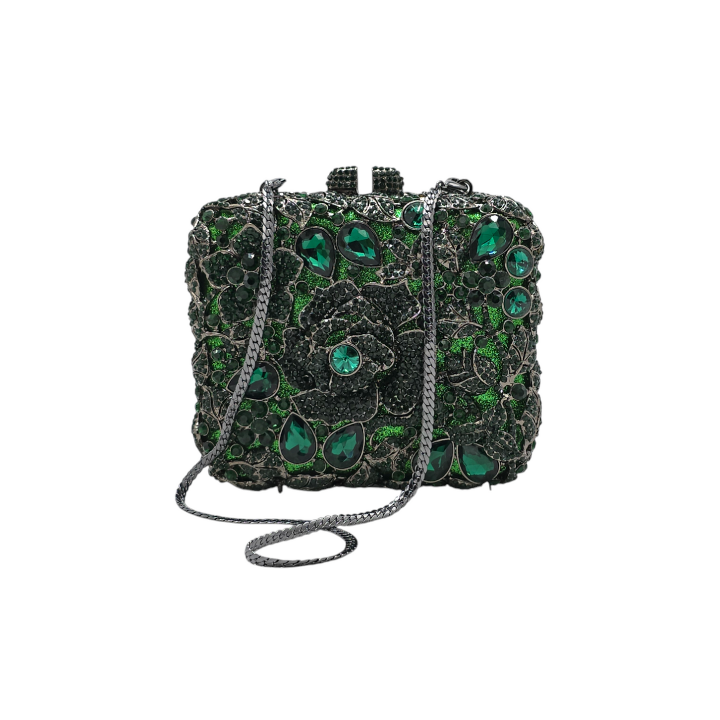 Square shape Rose Flower Clutch - Fashion Vogue 