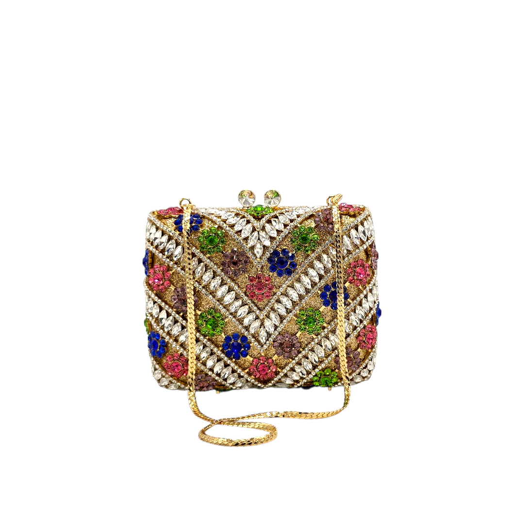 Elegant Embellished Crystal Clutch - FH03 - Fashion Vogue 