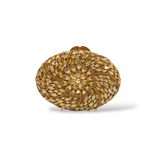 Oval Floral Clutch - Fashion Vogue 