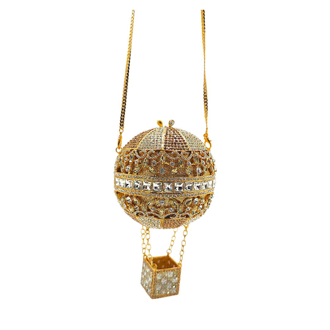 Hot Air Balloon Rhinestone Clutch - Fashion Vogue 
